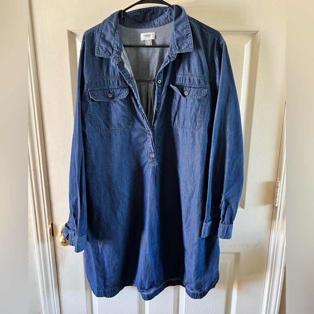 XXL Old Navy, dark Jean shirt dress
